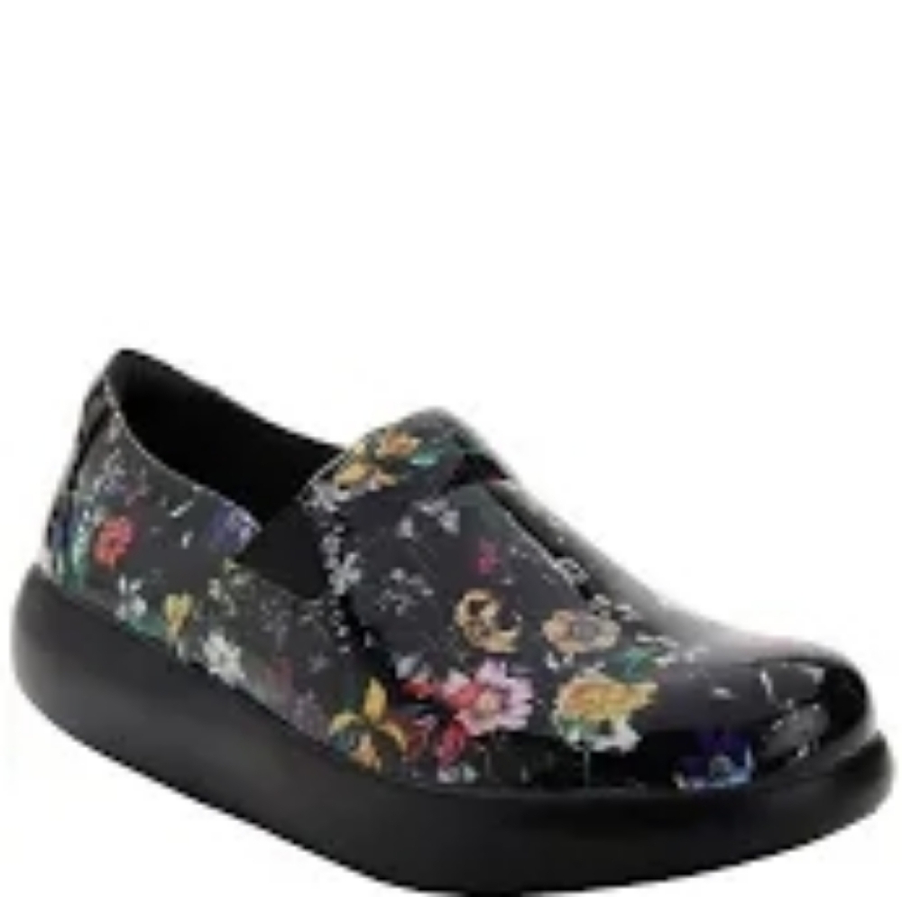NWT Alegria Black Magical Elly Floral Loafers